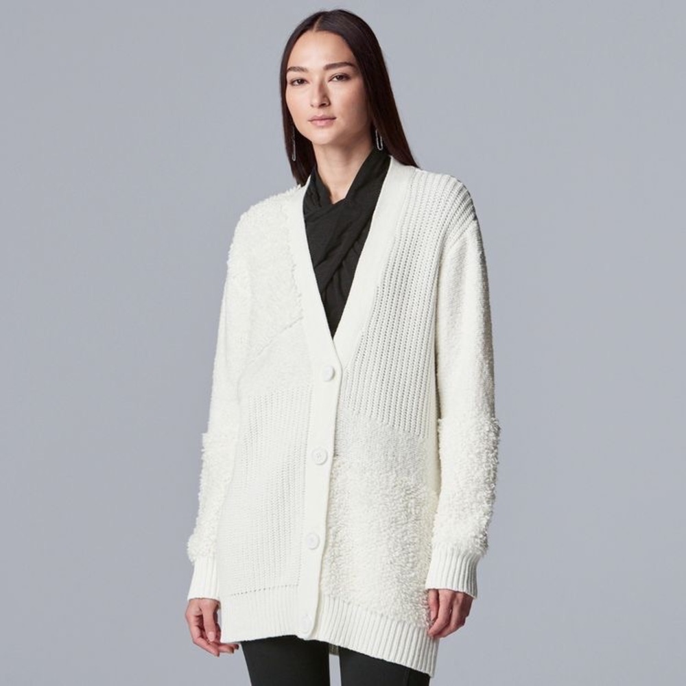Simply Vera Vera Wang White Cardigan